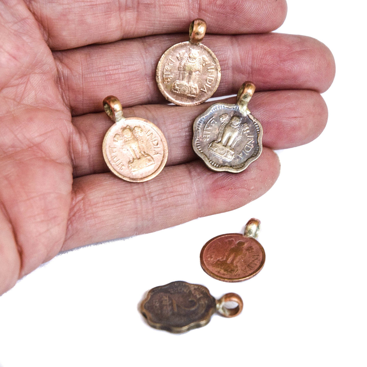 Old Indian Coin Charms