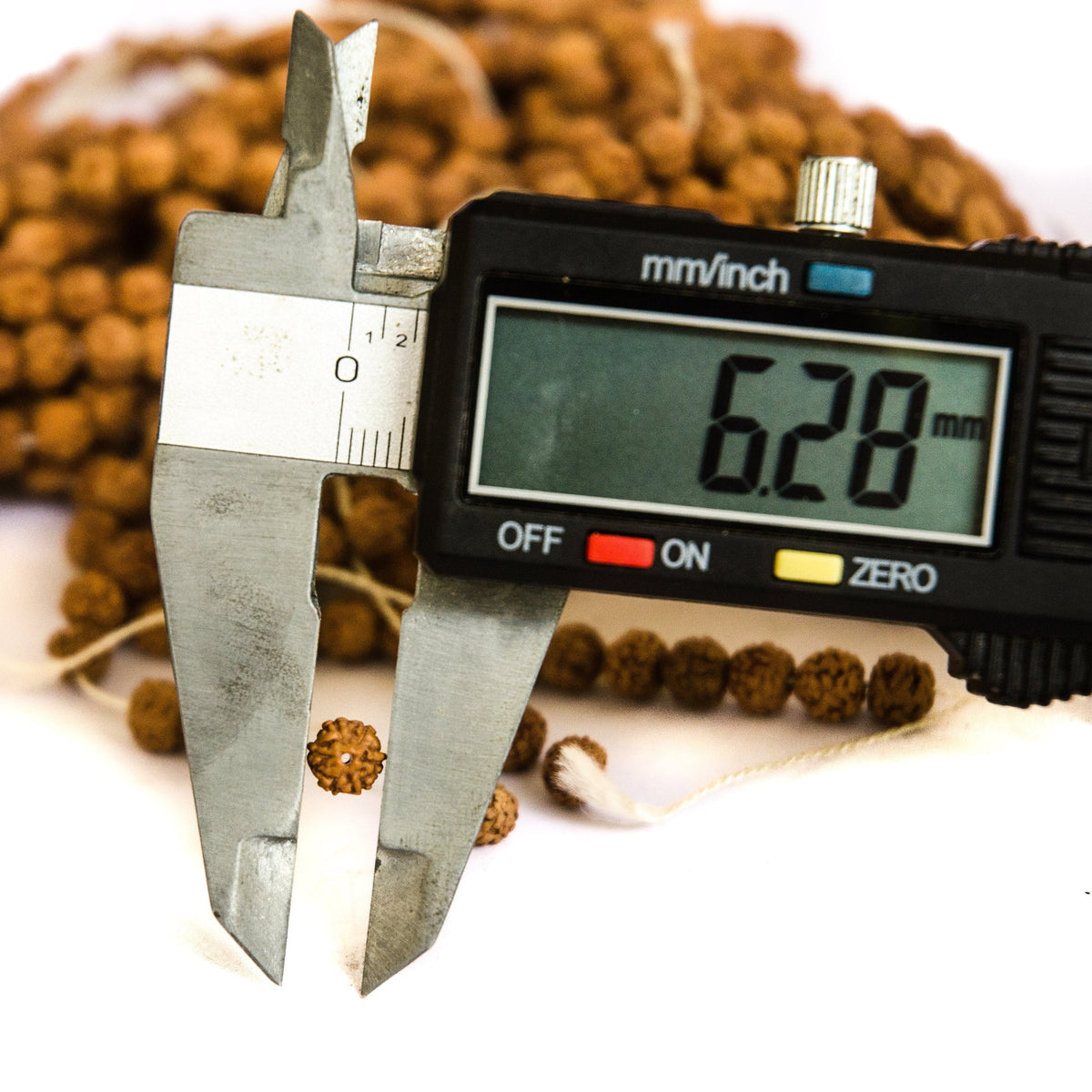 6mm Natural Rudraksha, 10pcs