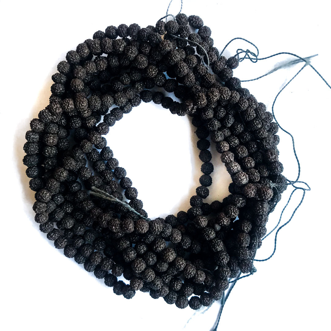 Black stained Rudraksha beads IndiOdyssey
