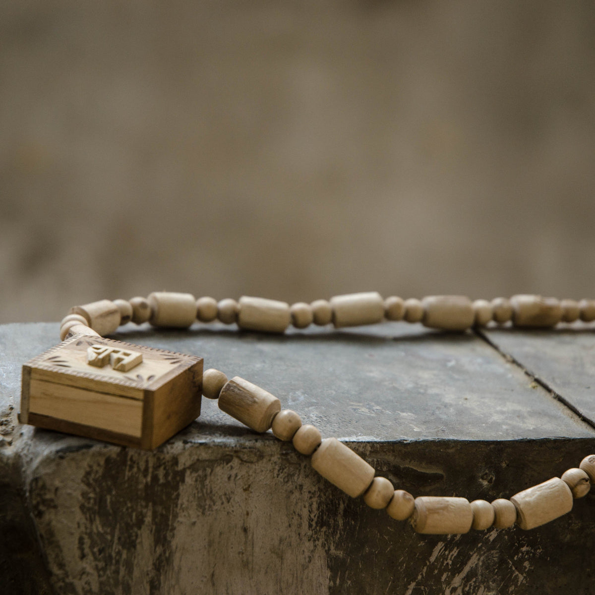 Tulsi Necklace Wood Kavach with Bhagavad Gita &amp; Vrindavan Dust