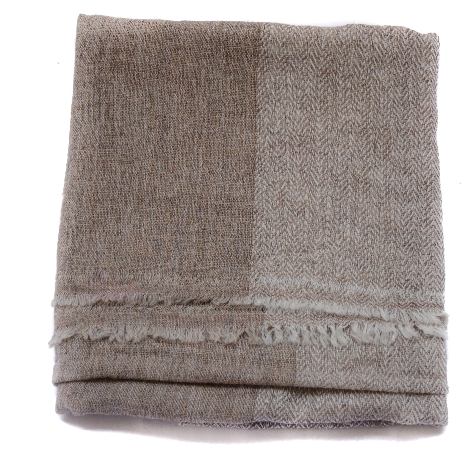 Cashmere Wool Shawl - Natural