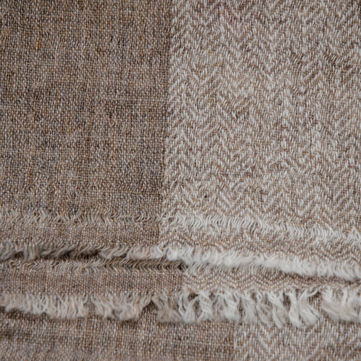 Cashmere Wool Shawl - Natural