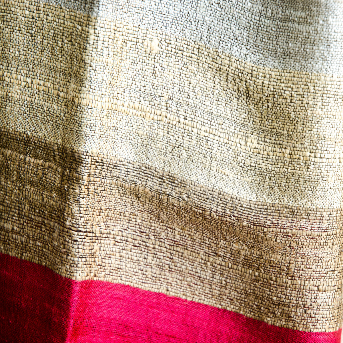 Bihari Raw Silk Scarf - Gold &amp; Red