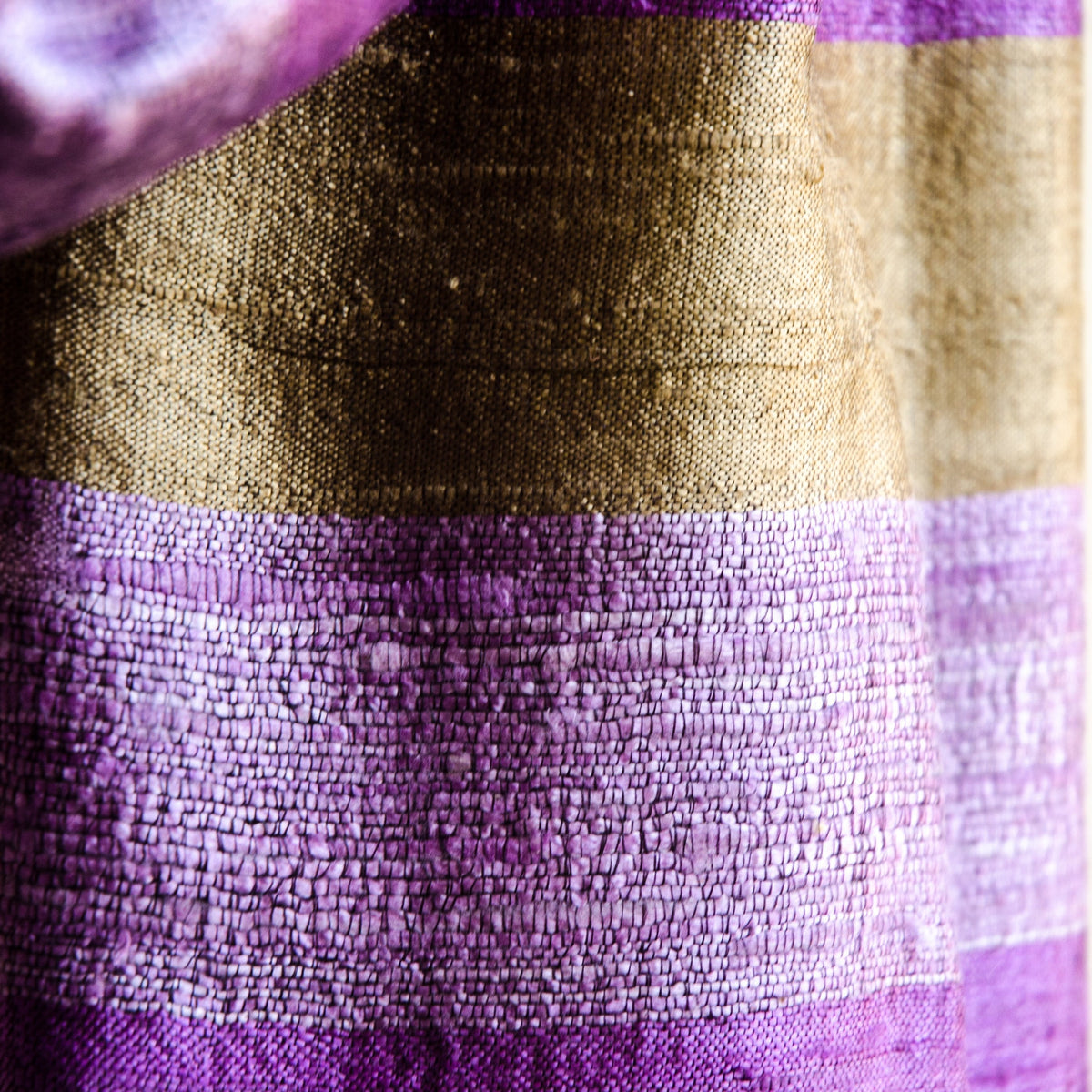 Bihari Raw Silk Scarf - Purple