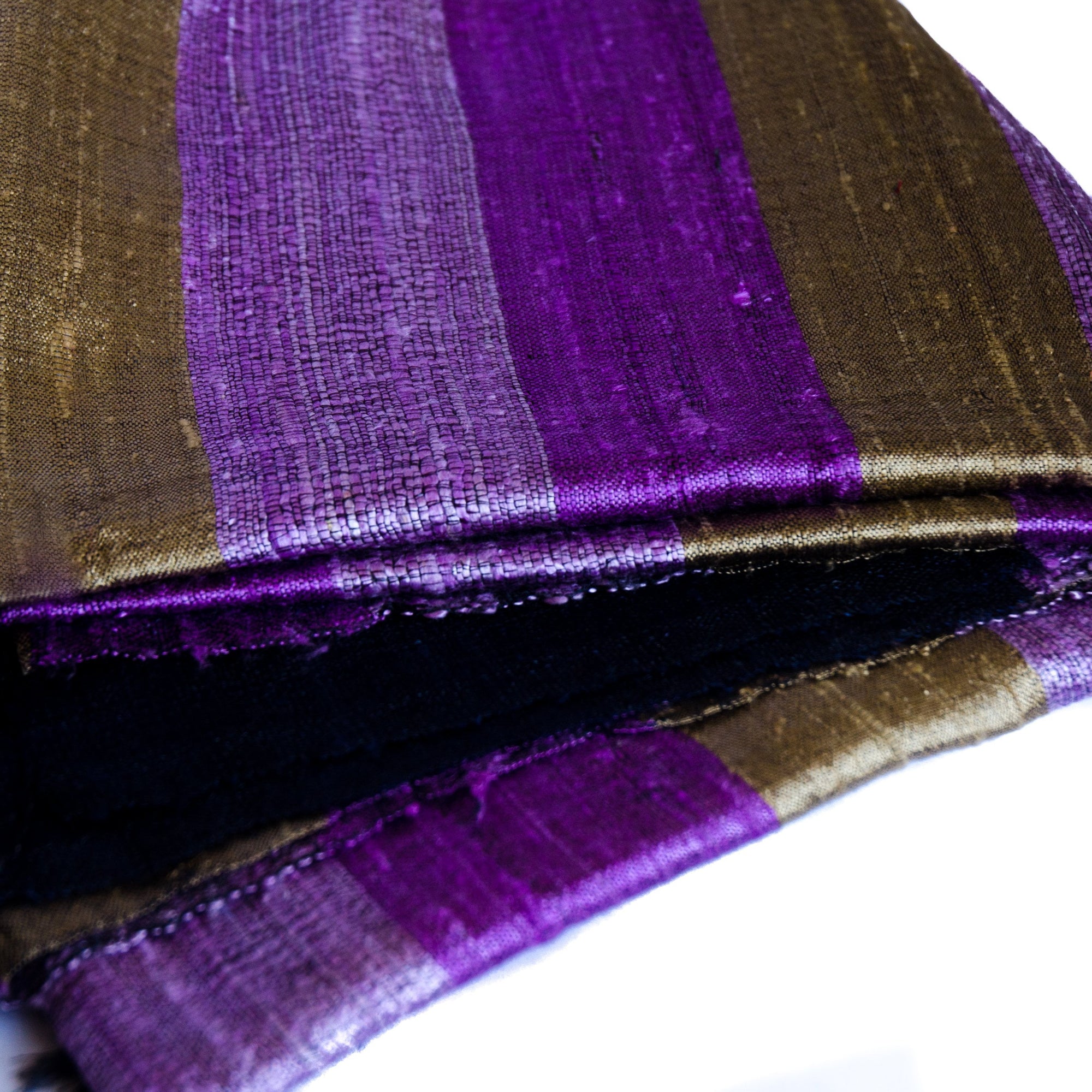 Bihari Raw Silk Scarf - Purple