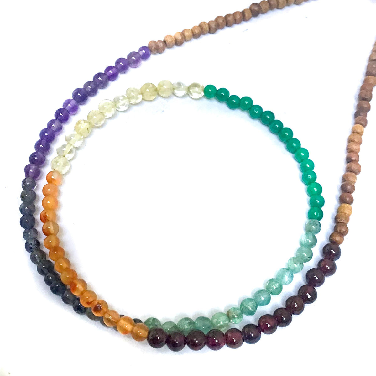 Chakra Bracelet - Gemstones &amp; Sandalwood