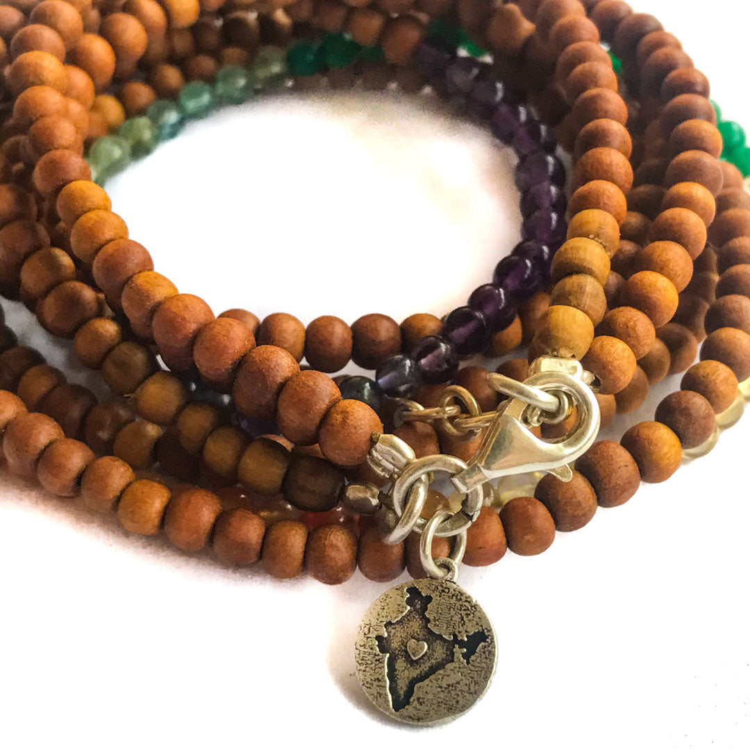 Chakra Bracelet - Gemstones &amp; Sandalwood