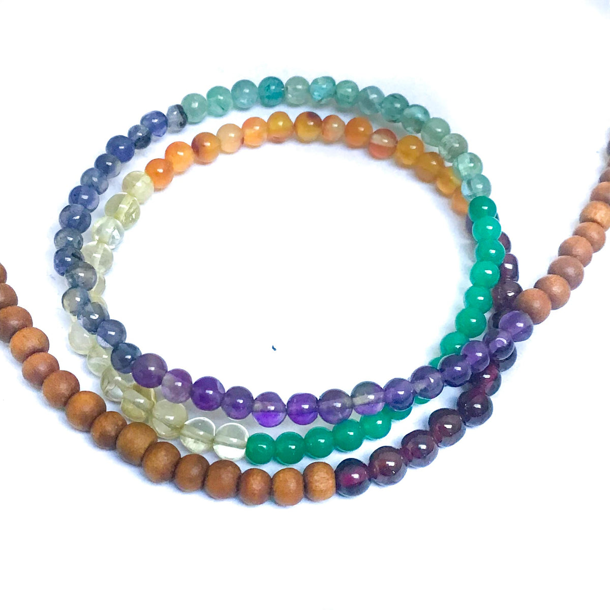 Chakra Bracelet - Gemstones &amp; Sandalwood