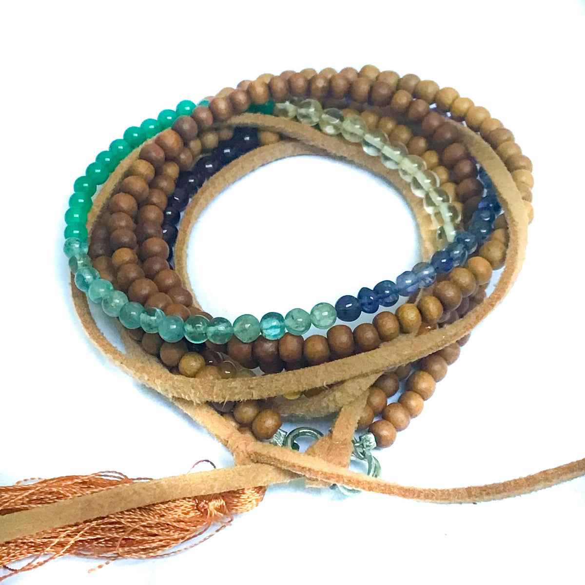 Chakra Bracelet - Gemstones &amp; Sandalwood