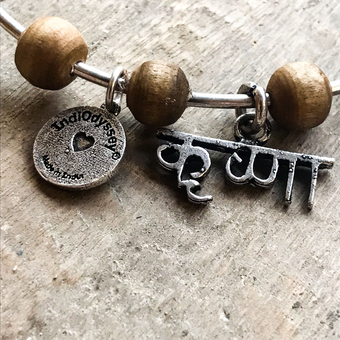 Bangle Bracelet RadhaKrishna Jagannath Adjustable Sterling Silver