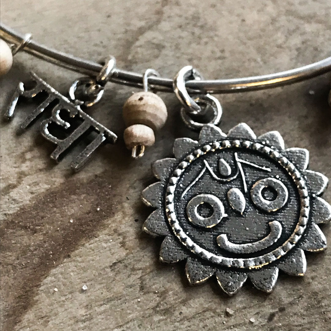 Bangle Bracelet RadhaKrishna Jagannath Adjustable Sterling Silver