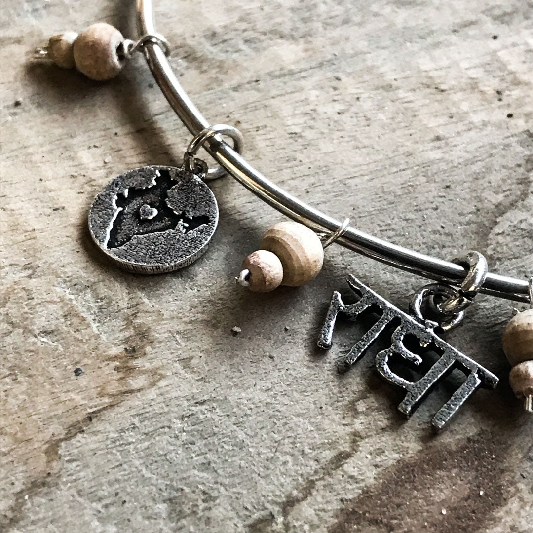 Bangle Bracelet RadhaKrishna Jagannath Adjustable Sterling Silver