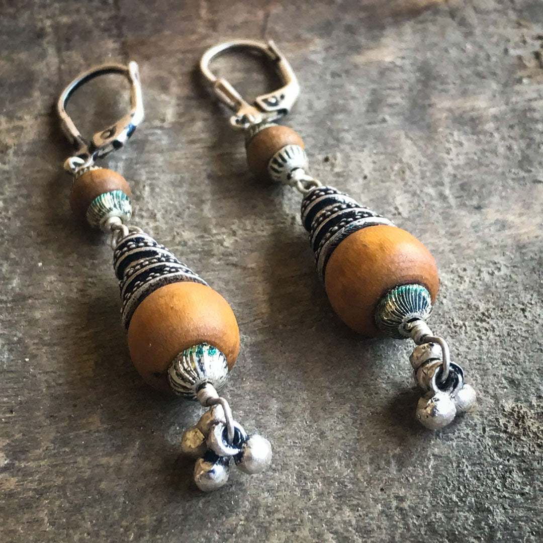 Sterling Silver Tulsi Dangle Earrings