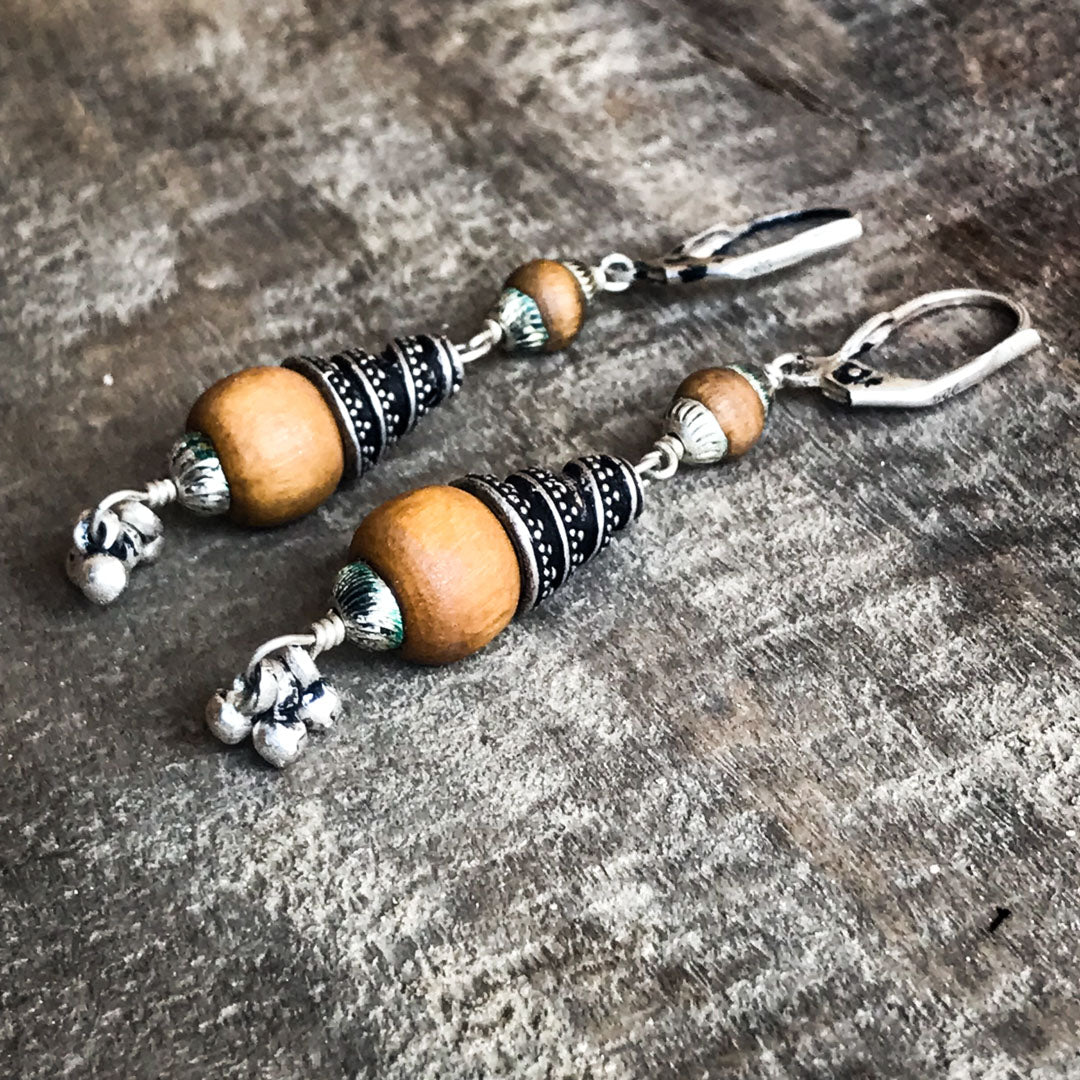 Sterling Silver Tulsi Dangle Earrings