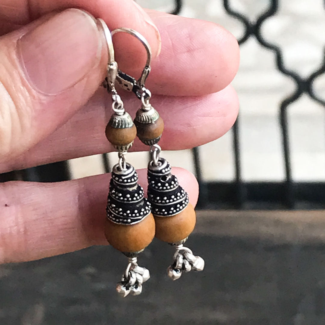 Sterling Silver Tulsi Dangle Earrings