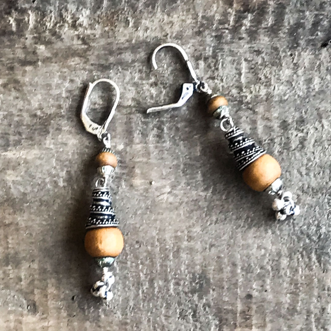 Sterling Silver Tulsi Dangle Earrings