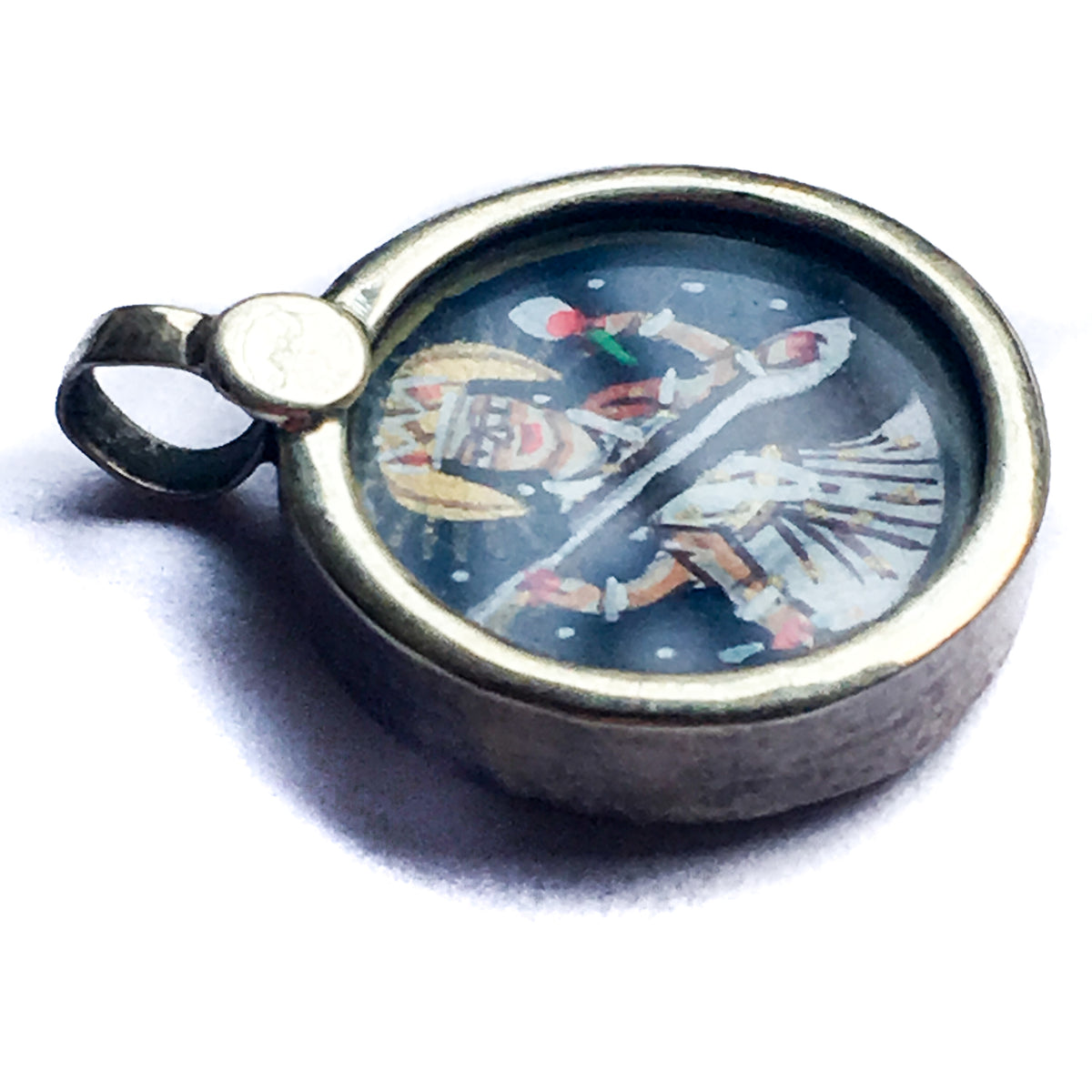 Miniature Painting of Saraswati Charm by IndiOdyssey