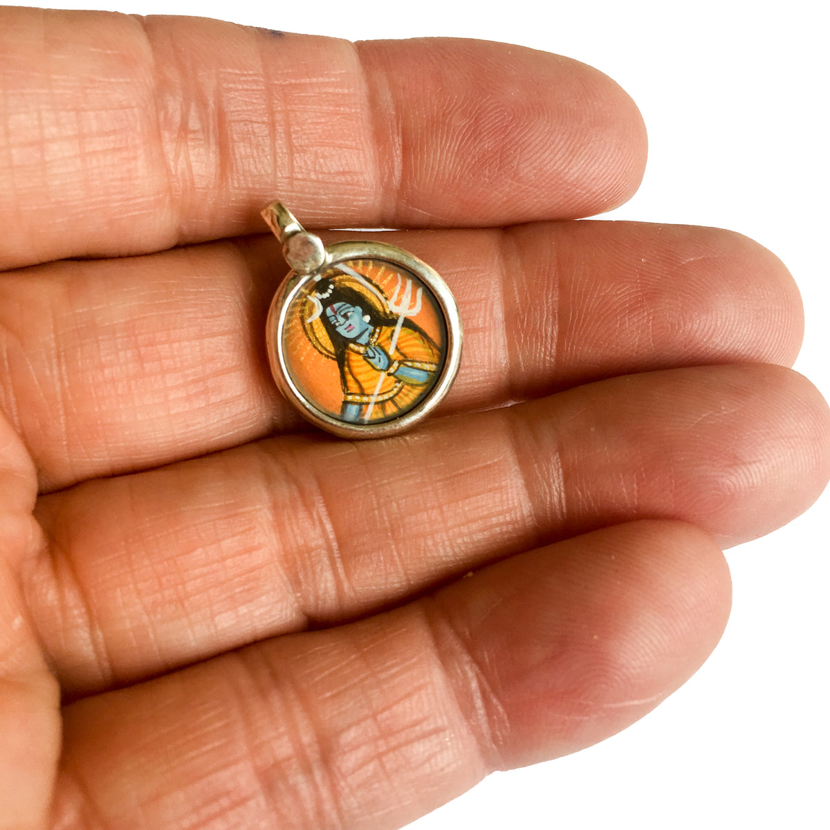 Miniature Painting of Shiva Charm by IndiOdyssey