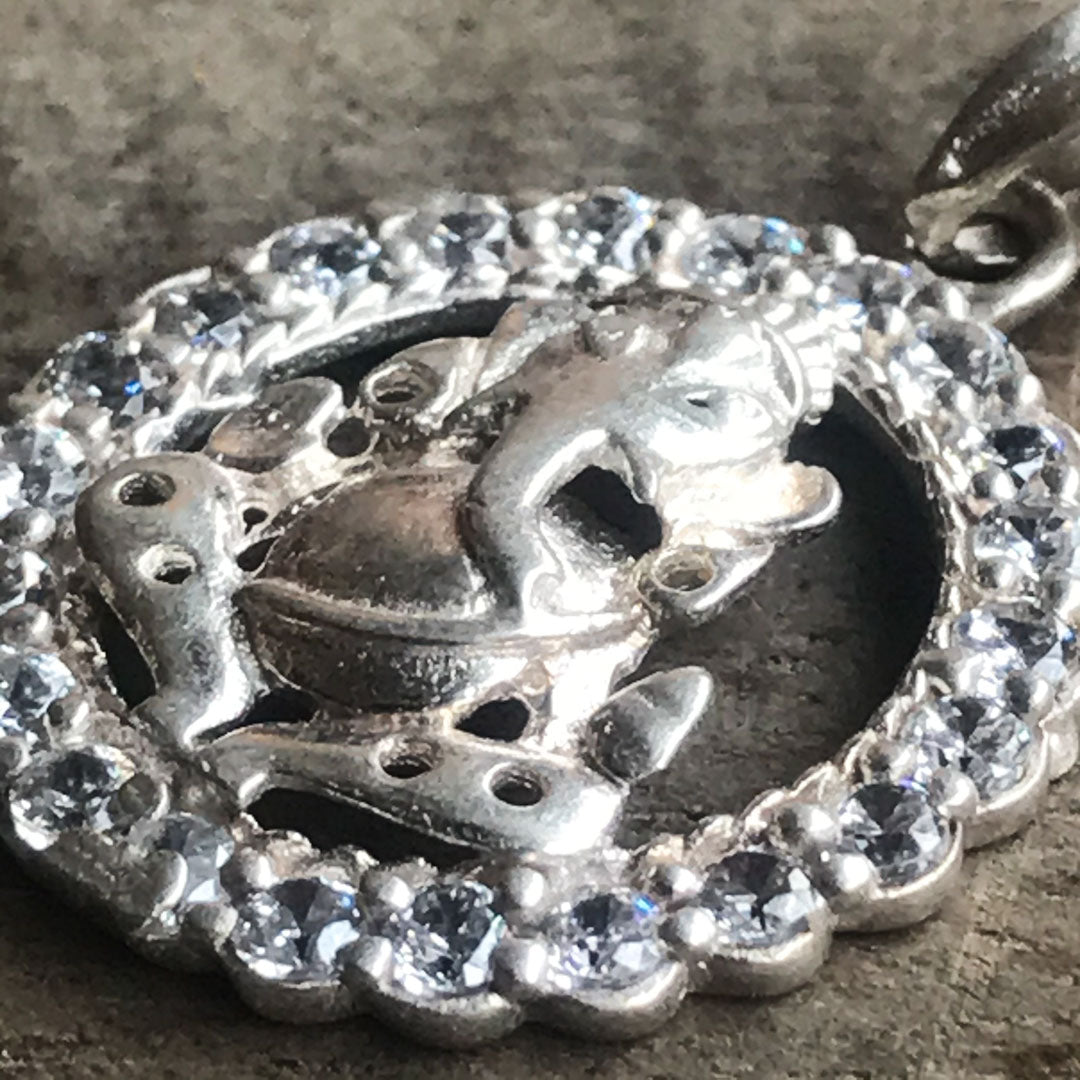 Sterling Silver Ganesh Charm Pendant Hindu God from Vrindavan Elephant God