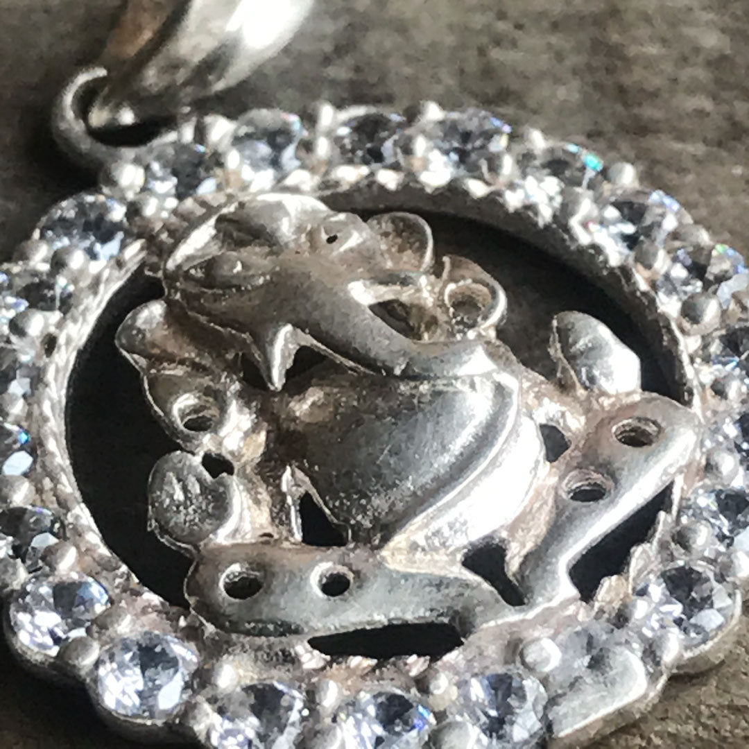 Sterling Silver Ganesh Charm Pendant Hindu God from Vrindavan Elephant God