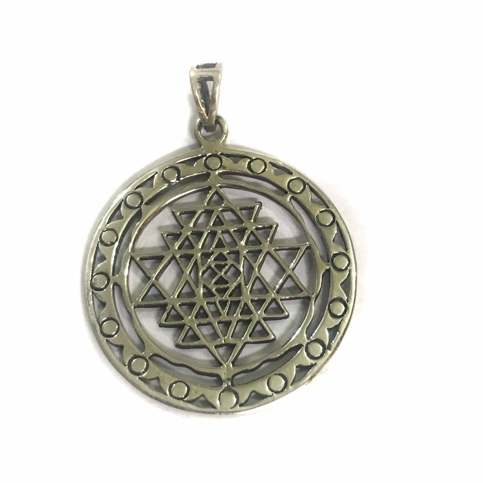 Sri Yantra Pendant Sterling Silver, 6g