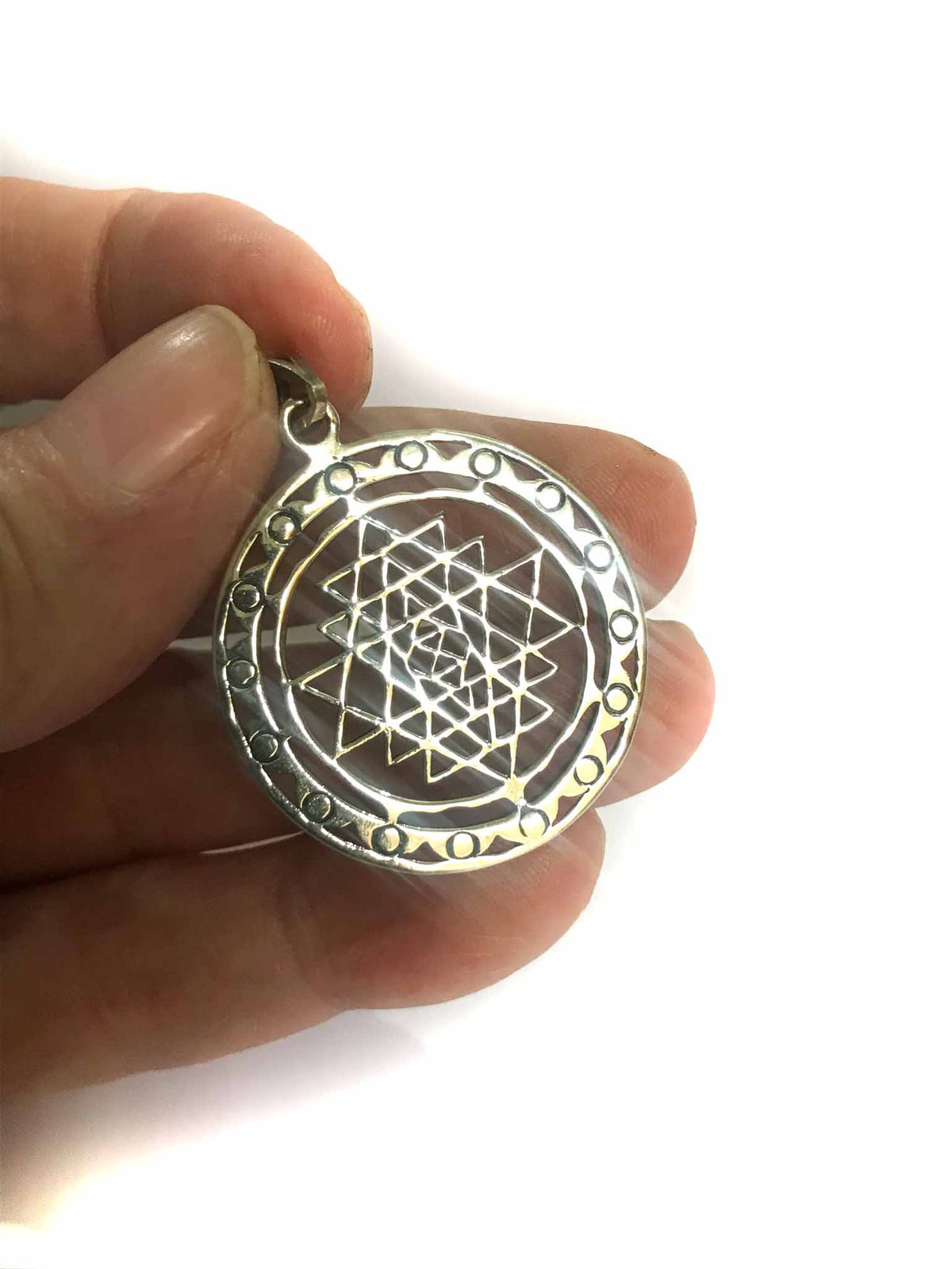 Sri Yantra Pendant Sterling Silver, 6g