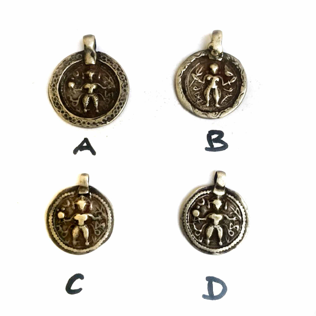 Antique Silver Shiva (Bhairava) Amulet Rajasthan ca. 1910s