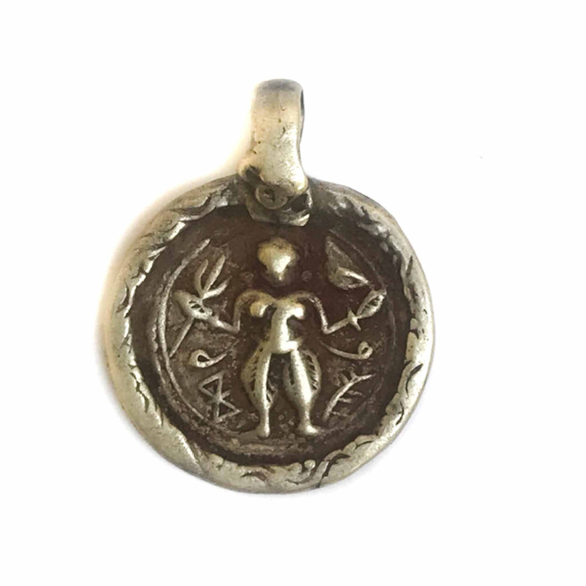 Antique Silver Shiva (Bhairava) Amulet Rajasthan ca. 1910s