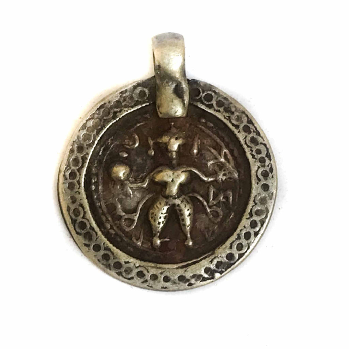 Antique Silver Shiva (Bhairava) Amulet Rajasthan ca. 1910s