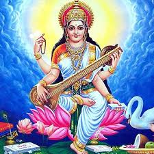 Sterling silver Saraswati pendant