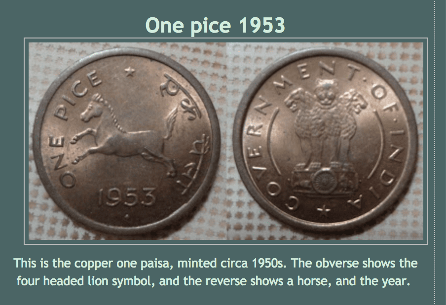 Old Indian Coin Charms (5pcs)