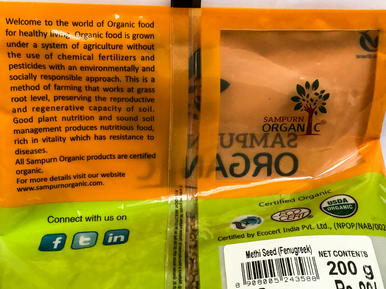 Organic Fenugreek Methi Seeds Indiodyssey
