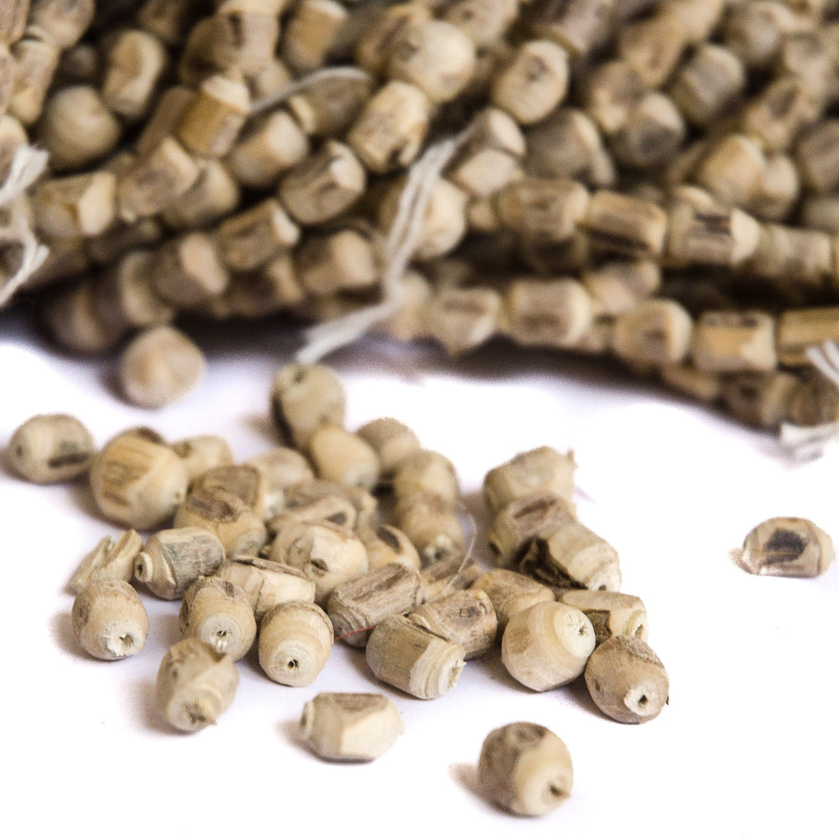 Rustic Tulsi Beads 5 pcs