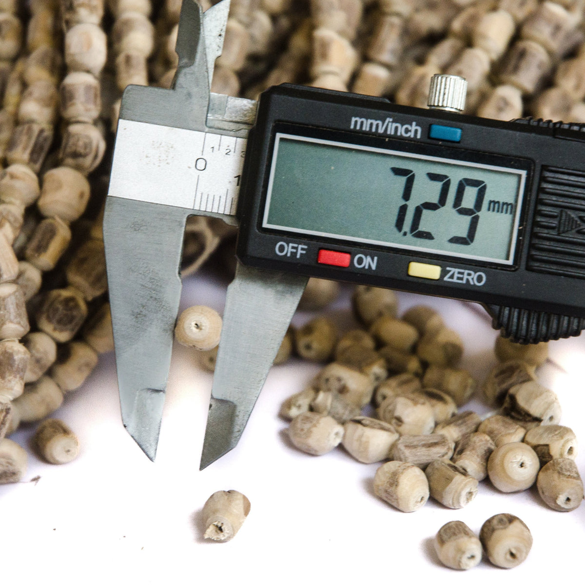 Rustic Tulsi Beads 5 pcs