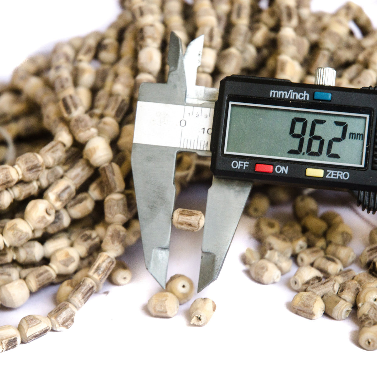 Rustic Tulsi Beads 5 pcs