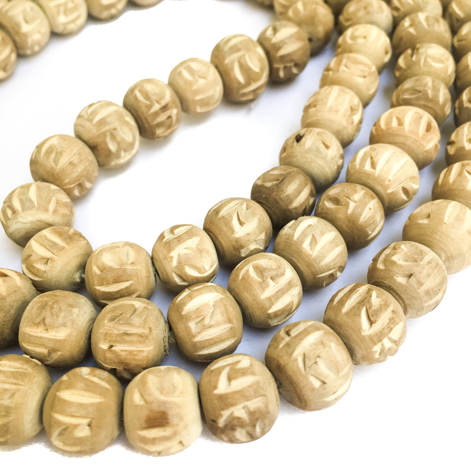 Radha Tulsi beads hand carved IndiOdyssey