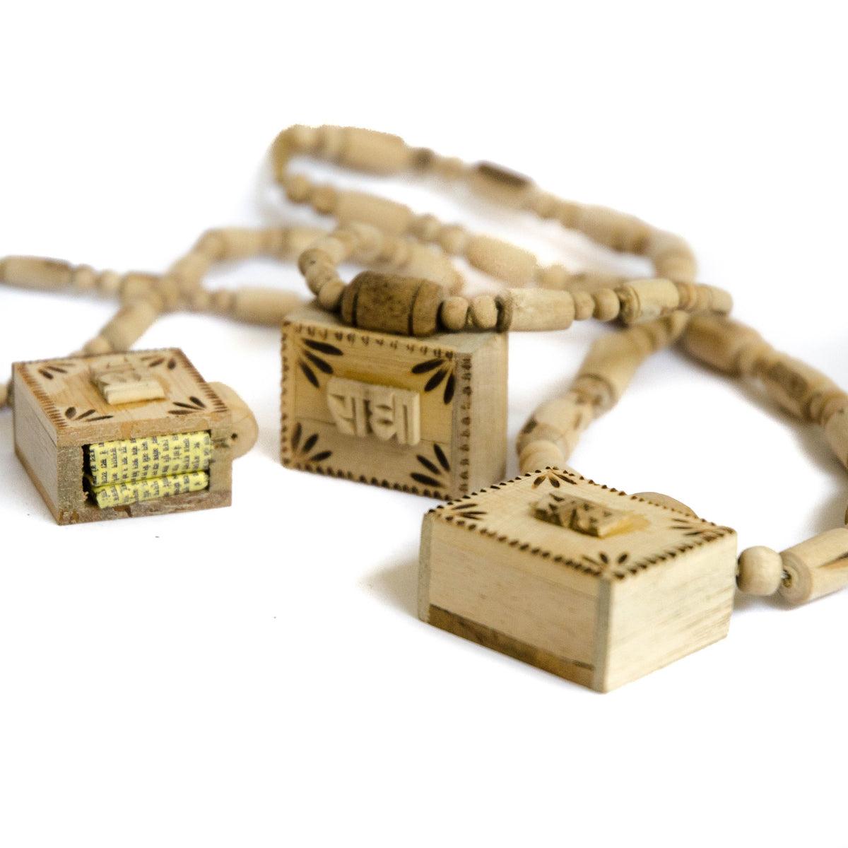 Tulsi Necklace Wood Kavach with Bhagavad Gita &amp; Vrindavan Dust