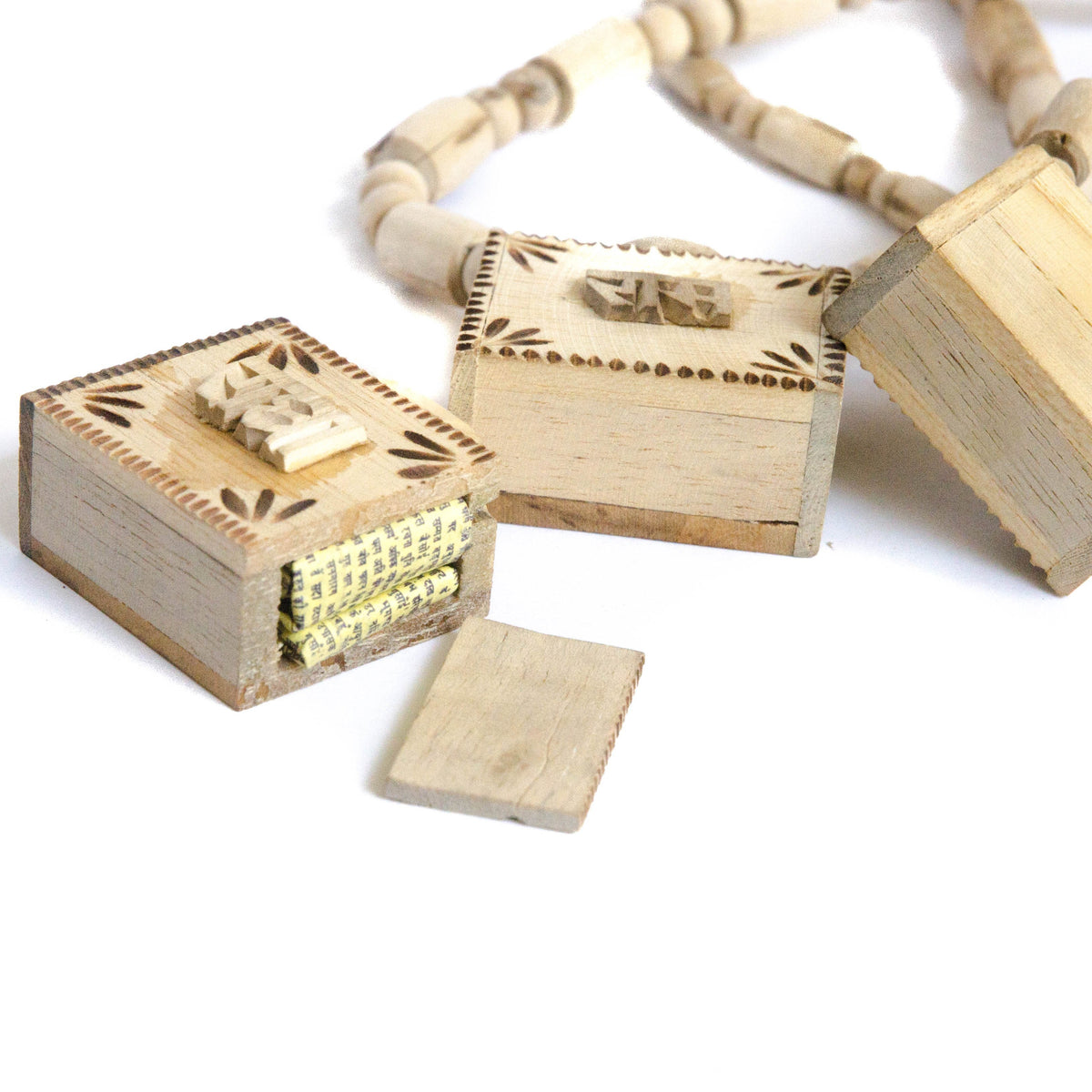 Tulsi Necklace Wood Kavach with Bhagavad Gita &amp; Vrindavan Dust