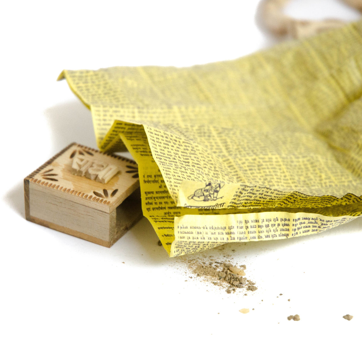 Tulsi Necklace Wood Kavach with Bhagavad Gita &amp; Vrindavan Dust