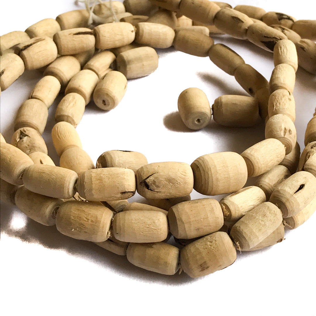 Large Smooth Barrel Tulsi Beads