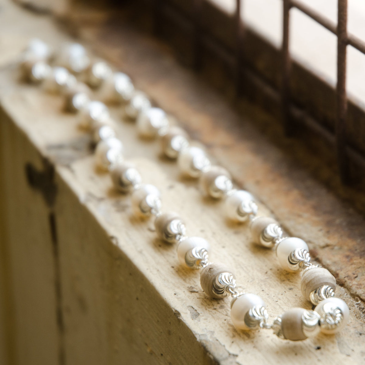 Tulsi and Pearls Choker Necklace