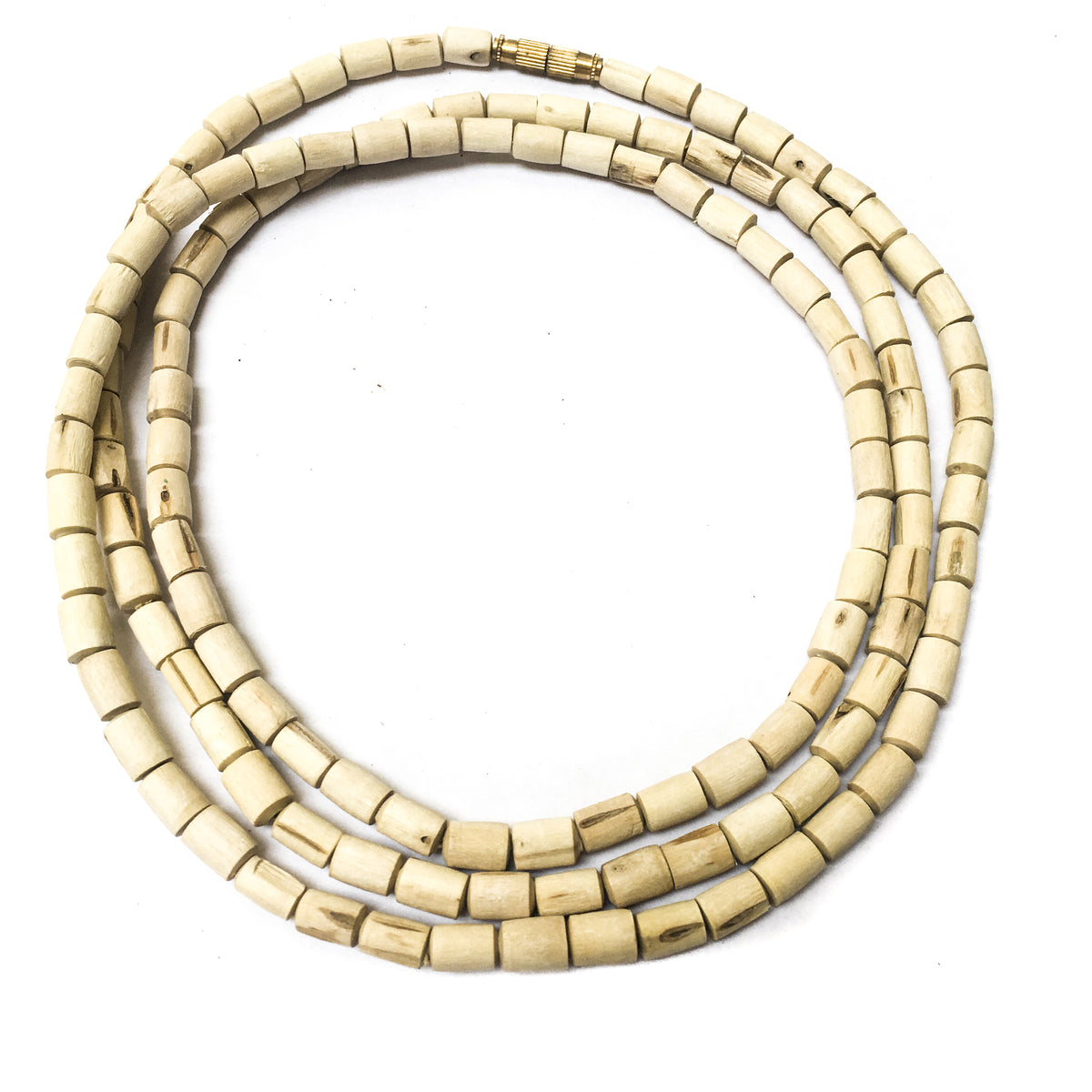 IndiOdyssey Natural Rough Tulsi Necklace 3-Wrap