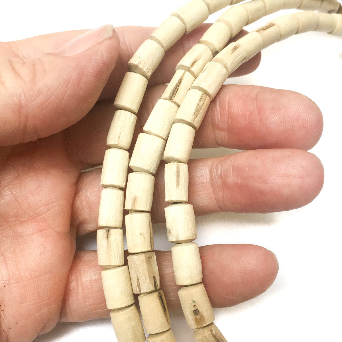 IndiOdyssey Natural Rough Tulsi Necklace 3-Wrap