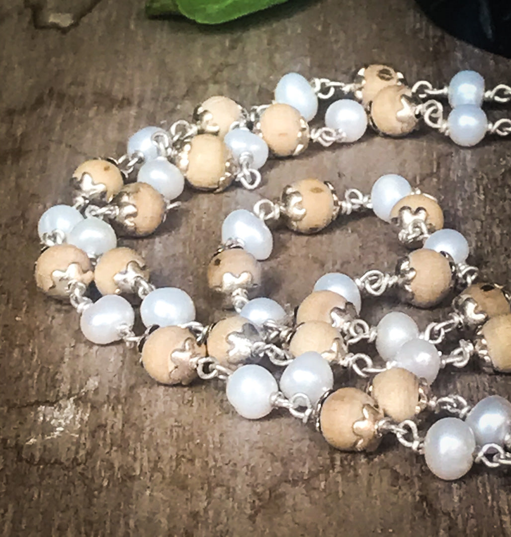 Tulasi &amp; Pearls Kanthi Necklace