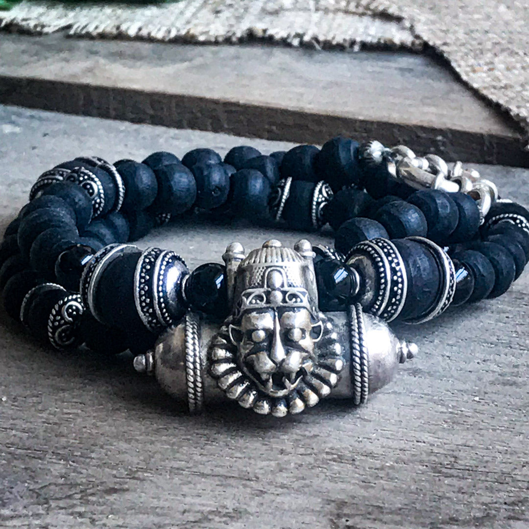 Narasimha Kavach with Black Tulsi &amp; Onyx Kanthi Necklace
