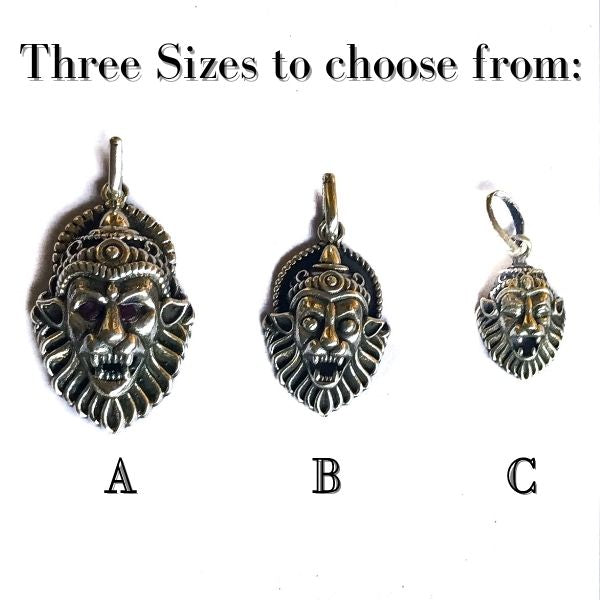 Narasimha Sterling Silver Pendant