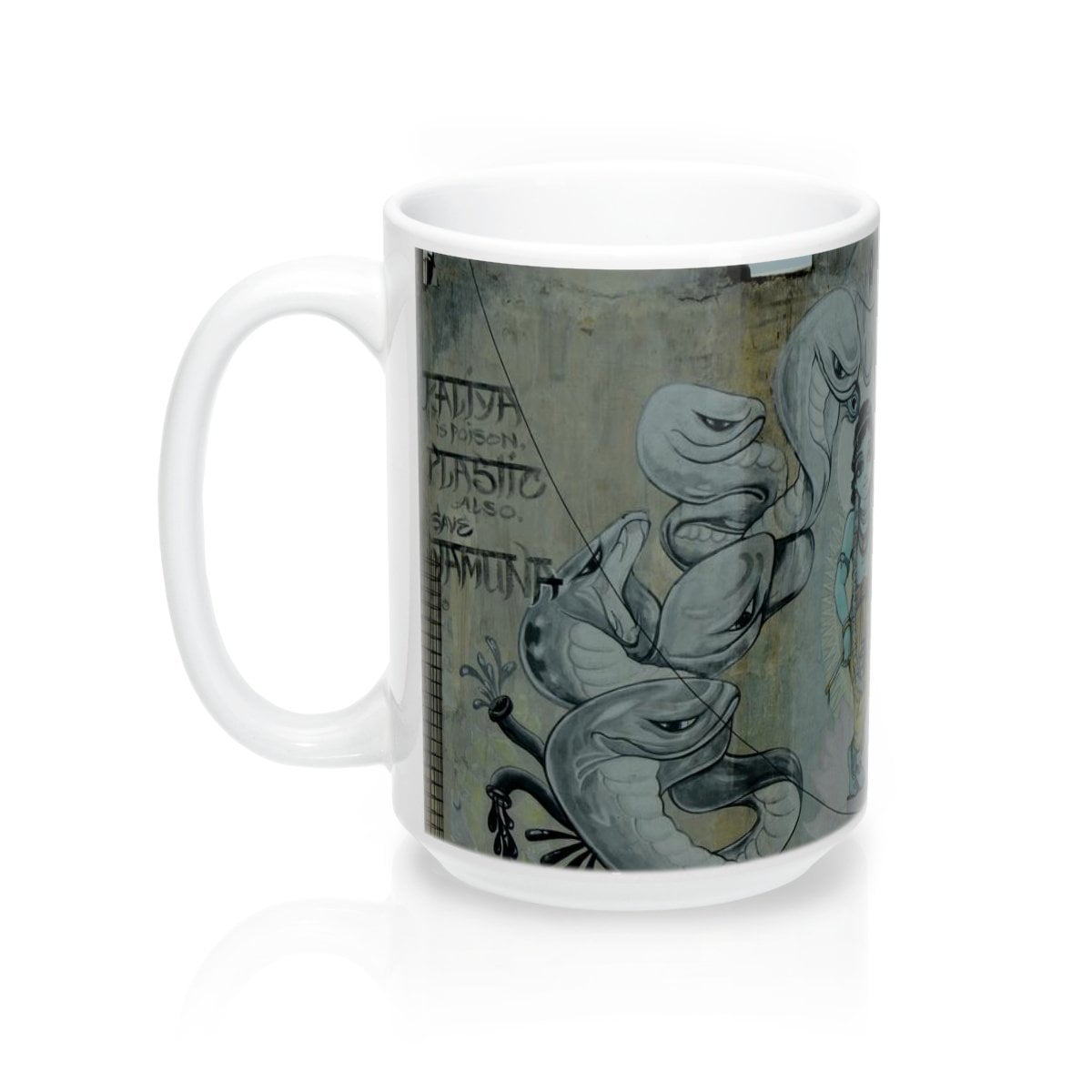 Krishna &amp; Kaliya - Vrindavan Street Art Coffee Mug
