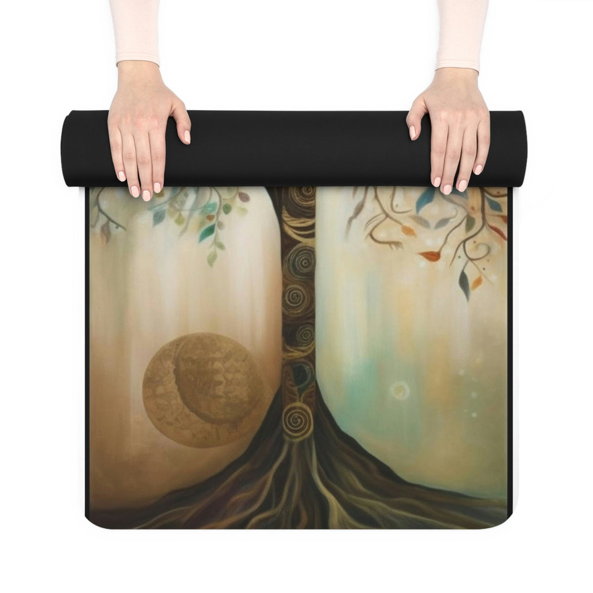 Yoga Mat Tree of Life Rubber Mat v1 by IndiOdyssey