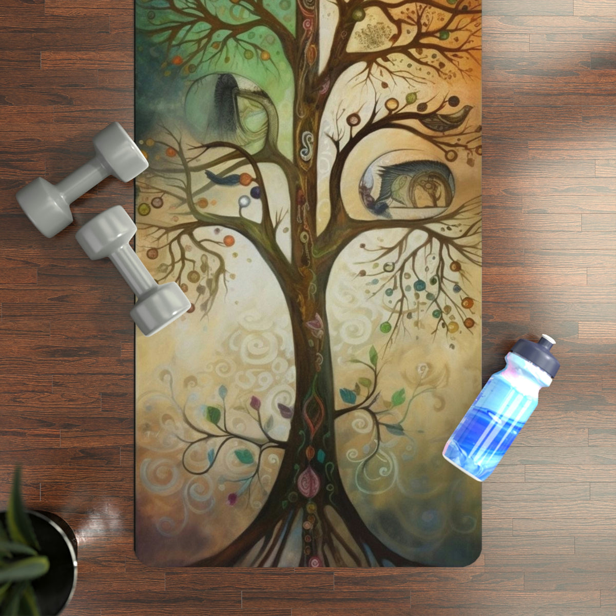 Yoga Mat Tree of Life Rubber Yoga Mat v2 by IndiOdyssey