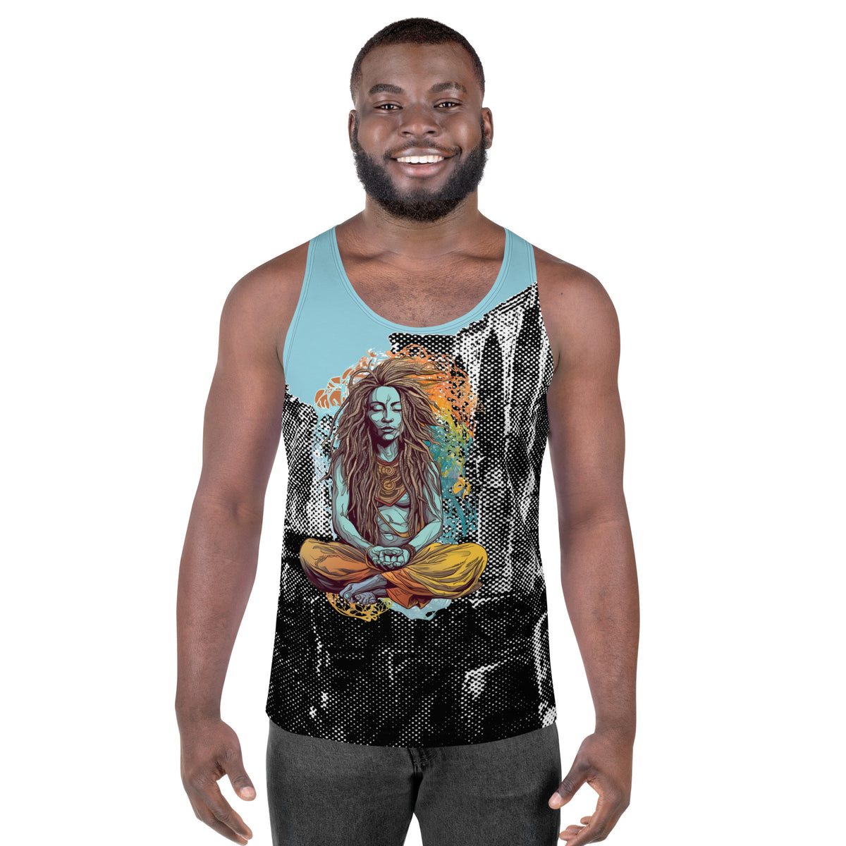 Meditating Yogini Unisex Tank Top